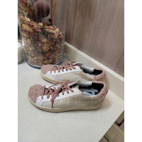 P448 John Yeti Powlamb Faux Shearling Pink Women’s Sneakers Size EU 39 US 8.5 - Picture 2 of 9